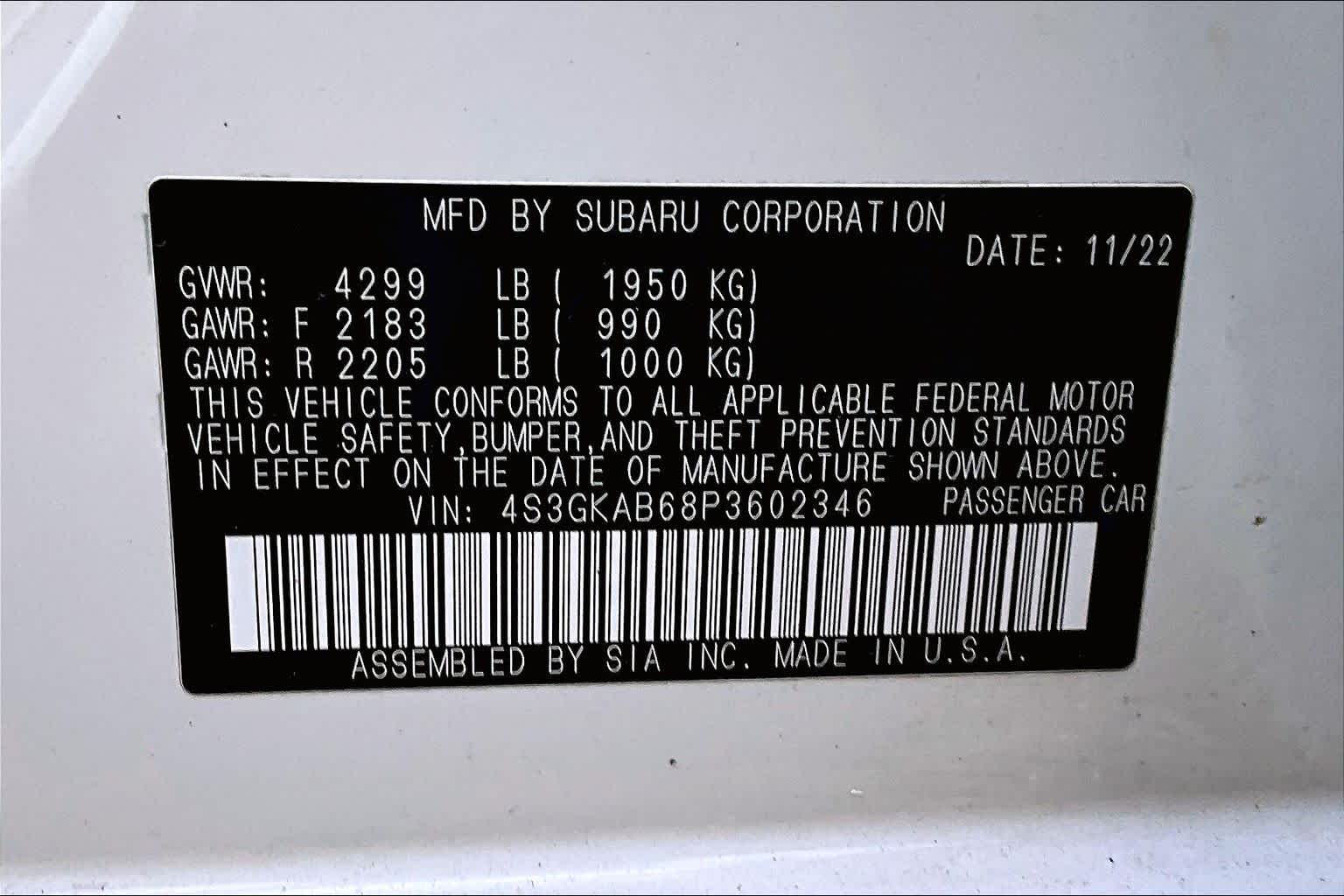 2023 Subaru Impreza 4-door CVT