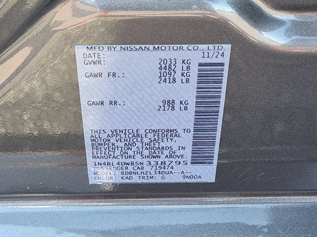 2025 Nissan Altima 2.5 SV