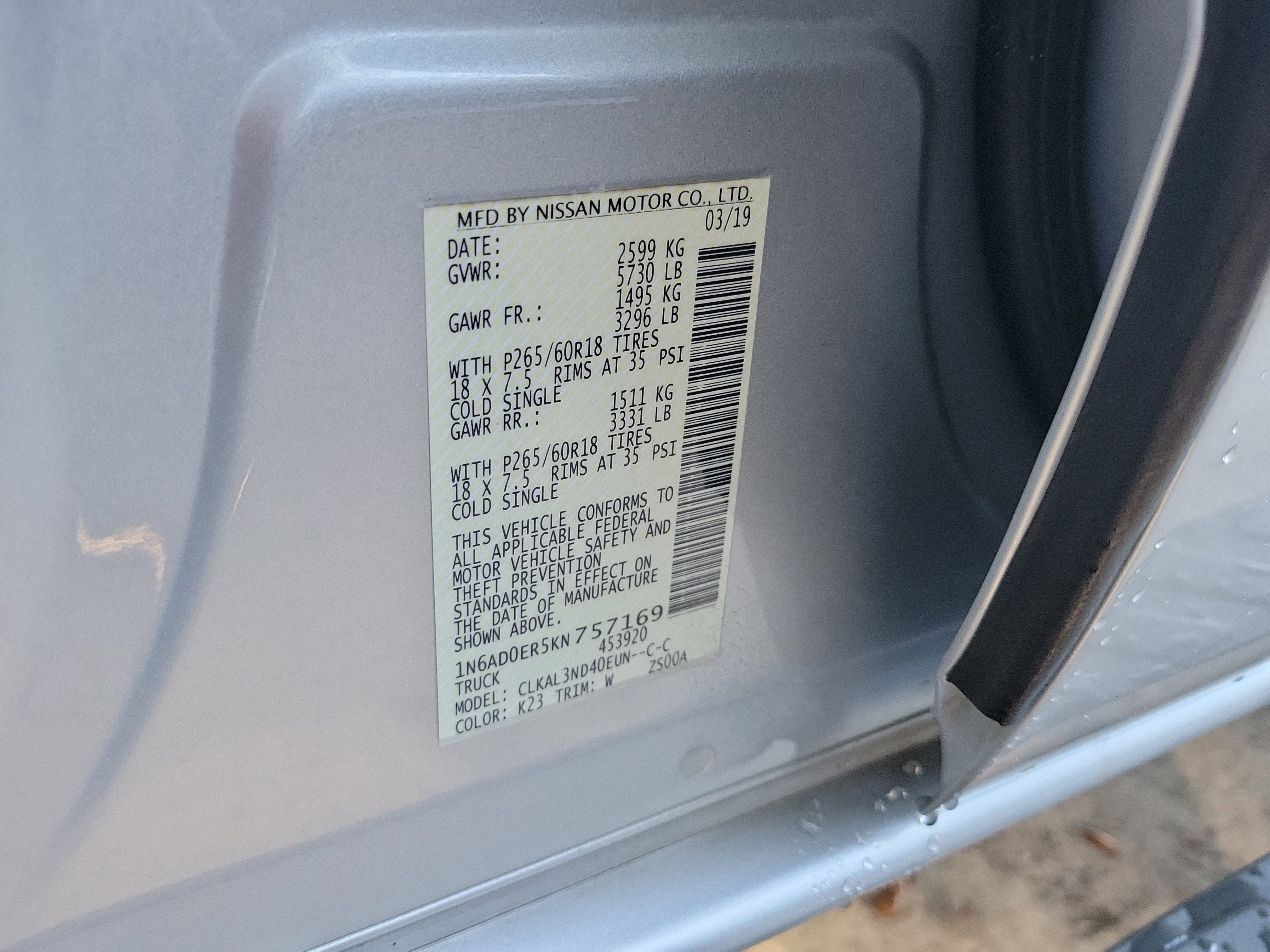 2019 Nissan Frontier SL