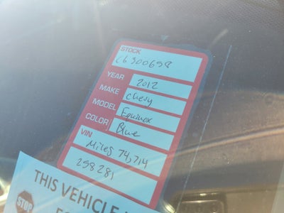 2012 Chevrolet Equinox LT with 1LT