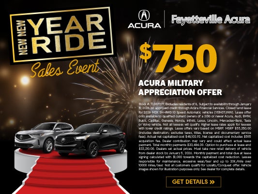 $750 Acura Military Appreciation Offer